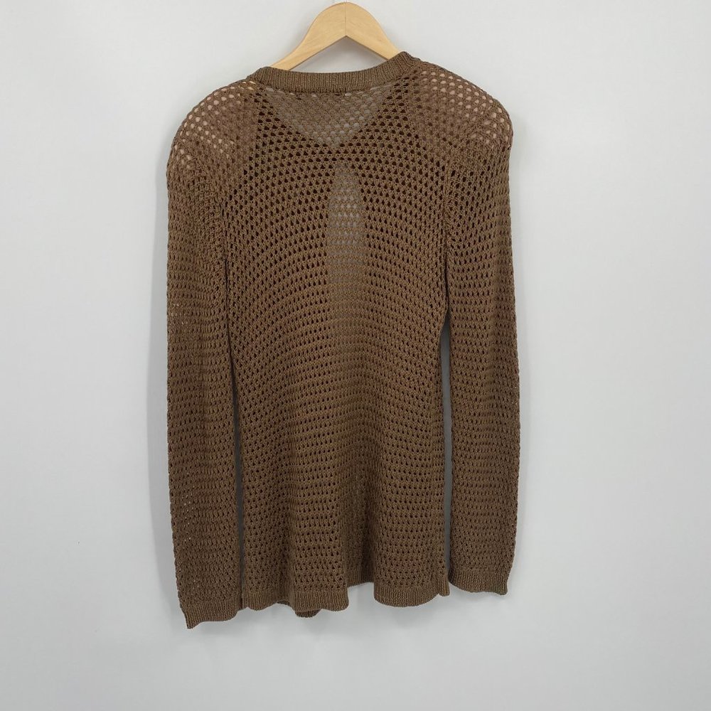 Carlisle Brown Open-Weave Cardigan and Pullover Set - Picture 4 of 9